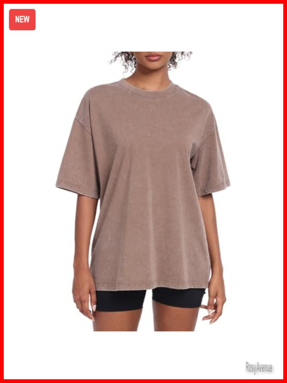 Washed Vintage Oversized Cotton T-Shirt Crewneck Short Sleeve